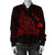 Hawaiian Map Manta Ray Red Polynesian Bomber Jacket - AH - Polynesian Pride