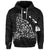 Custom Hawaiian Map Manta Ray White Polynesian Hoodie - Polynesian Pride