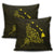 Hawaiian Map Manta Ray Yellow Polynesian Pillow Covers - AH - Polynesian Pride