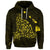 Custom Hawaiian Map Manta Ray Yellow Polynesian Hoodie - Polynesian Pride