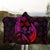 Hawaiian Map Palm Trees Fish Hook Polynesian Hooded Blanket Colorful Red - AH - Polynesian Pride
