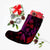 Hawaiian Map Palm Trees Fish Hook Polynesian Christmas Stocking Colorful Red - AH - Polynesian Pride