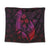 Hawaiian Map Palm Trees Fish Hook Polynesian Tapestry Colorful Red - AH Wall Tapestry Black - Polynesian Pride