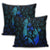 Hawaiian Map Palm Trees Fish Hook Polynesian Quilt Pillow Covers Colorful Blue - AH - Polynesian Pride