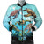 Hawaiian Map Sea Turtles Ocean Polynesian Bomber Jacket - AH Black Unisex - Polynesian Pride