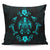 Hawaiian Map Turtle Dolphin With Plumeria Pillow Covers - AH Pillow Covers Black - Polynesian Pride