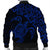 Hawaiian Map Turtle Hibiscus Kanaka Polynesian Bomber Jacket - Blue - AH - Polynesian Pride