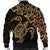 Hawaiian Map Turtle Hibiscus Kanaka Polynesian Bomber Jacket - Gold - AH - Polynesian Pride