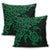 Hawaiian Map Turtle Hibiscus Kanaka Polynesian Pillow Covers - Green - AH - Polynesian Pride