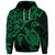 Custom Hawaiian Map Turtle Hibiscus Kanaka Polynesian Hoodie Green - Polynesian Pride