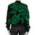 Hawaiian Map Turtle Hibiscus Kanaka Polynesian Bomber Jacket - Green - AH - Polynesian Pride