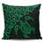 Hawaiian Map Turtle Hibiscus Kanaka Polynesian Pillow Covers - Green - AH Pillow Covers Black - Polynesian Pride