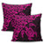 Hawaiian Map Turtle Hibiscus Kanaka Polynesian Pillow Covers - Pink - AH - Polynesian Pride