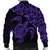 Hawaiian Map Turtle Hibiscus Kanaka Polynesian Bomber Jacket - Purple - AH - Polynesian Pride