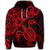 Hawaiian Map Turtle Hibiscus Kanaka Polynesian Hoodie Red - Polynesian Pride