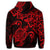 Hawaiian Map Turtle Hibiscus Kanaka Polynesian Hoodie Red - Polynesian Pride