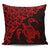 Hawaiian Map Turtle Hibiscus Kanaka Polynesian Pillow Covers - Red - AH Pillow Covers Black - Polynesian Pride