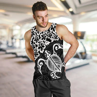 Hawaiian Map Turtle Hibiscus Kanaka Polynesian Tank Top - White - AH - Polynesian Pride