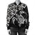 Hawaiian Map Turtle Hibiscus Kanaka Polynesian Bomber Jacket - White - AH - Polynesian Pride