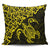 Hawaiian Map Turtle Hibiscus Kanaka Polynesian Pillow Covers - Yellow - AH Pillow Covers Black - Polynesian Pride