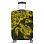 Hawaiian Map Turtle Hibiscus Kanaka Polynesian Luggage Covers - Yellow - AH Black - Polynesian Pride