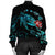 Hawaiian Map Turtle Hibiscus Ohana Honu Paua Shell Bomber Jacket - AH - Polynesian Pride