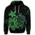 Custom Hawaiian Map Turtle Hibiscus Plumeria Polynesian Hoodie Green - Polynesian Pride