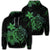 Hawaiian Map Turtle Hibiscus Plumeria Polynesian Hoodie Green Unisex Art - Polynesian Pride