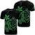 Hawaiian Map Turtle Hibiscus Plumeria Polynesian T Shirt Green Unisex Black - Polynesian Pride