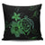 Hawaiian Map Turtle Hibiscus Plumeria Polynesian Pillow Covers - Green - AH Pillow Covers Black - Polynesian Pride