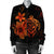 Hawaiian Map Turtle Hibiscus Plumeria Polynesian Bomber Jacket - Orange - AH - Polynesian Pride