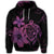 Hawaiian Map Turtle Hibiscus Plumeria Polynesian Hoodie Pink - Polynesian Pride