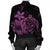 Hawaiian Map Turtle Hibiscus Plumeria Polynesian Bomber Jacket - Pink - AH - Polynesian Pride