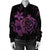 Hawaiian Map Turtle Hibiscus Plumeria Polynesian Bomber Jacket - Pink - AH - Polynesian Pride