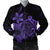 Hawaiian Map Turtle Hibiscus Plumeria Polynesian Bomber Jacket - Purple - AH Black Unisex - Polynesian Pride