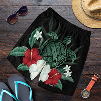 Hawaiian Map Turtle Hibiscus Polynesian Men's Shorts - AH Art - Polynesian Pride