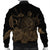 Hawaiian Map Turtle Hibiscus Polynesian Bomber Jacket - Gold - AH - Polynesian Pride