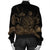 Hawaiian Map Turtle Hibiscus Polynesian Bomber Jacket - Gold - AH - Polynesian Pride