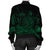 Hawaiian Map Turtle Hibiscus Polynesian Bomber Jacket - Green - AH - Polynesian Pride