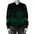 Hawaiian Map Turtle Hibiscus Polynesian Bomber Jacket - Green - AH - Polynesian Pride