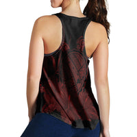 Hawaiian Map Turtle Hibiscus Polynesian Racerback Tank - Red - AH - Polynesian Pride