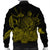 Hawaiian Map Turtle Hibiscus Polynesian Bomber Jacket - Yellow - AH - Polynesian Pride