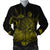 Hawaiian Map Turtle Hibiscus Polynesian Bomber Jacket - Yellow - AH Black Unisex - Polynesian Pride