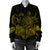 Hawaiian Map Turtle Hibiscus Polynesian Bomber Jacket - Yellow - AH - Polynesian Pride