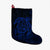 Hawaiian Map Turtle Kanaka Hibiscus Polynesian Christmas Stocking - Blue - AH Christmas Stocking 26 X 42 cm Black - Polynesian Pride