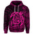 Custom Hawaiian Map Turtle Kanaka Hibiscus Polynesian Hoodie Pink - Polynesian Pride