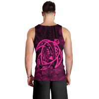 Hawaiian Map Turtle Kanaka Hibiscus Polynesian Tank Top - Pink - AH - Polynesian Pride