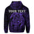 Custom Hawaiian Map Turtle Kanaka Hibiscus Polynesian Hoodie Purple - Polynesian Pride