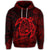 Hawaiian Map Turtle Kanaka Hibiscus Polynesian Hoodie Red - Polynesian Pride