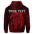 Custom Hawaiian Map Turtle Kanaka Hibiscus Polynesian Hoodie Red - Polynesian Pride